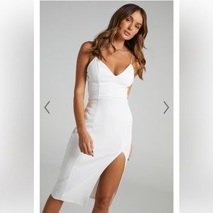 Showpo White midi dress - NWT size 4